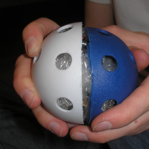 Glorb two halves of a whiffle ball